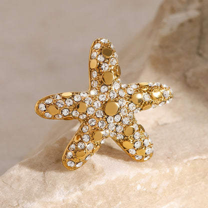 Starfish diamond ring