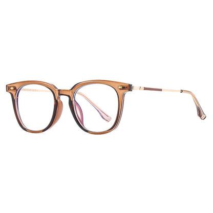 Blue Light Blocking Flat Lens TR90 Retro Polygon Fashion Frame