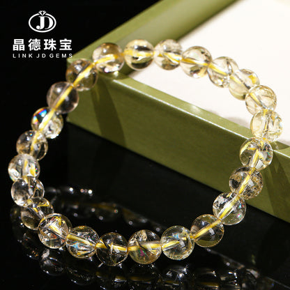 Natural Lemon Yellow Asai Crystal Bracelet