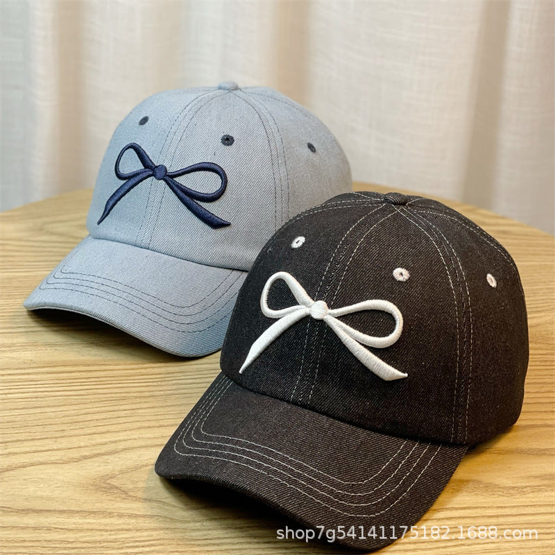 Gorra de béisbol con lazo de mezclilla 