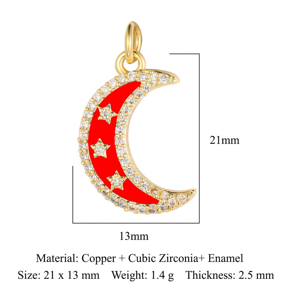 Star of David Copper Zirconia Pendant