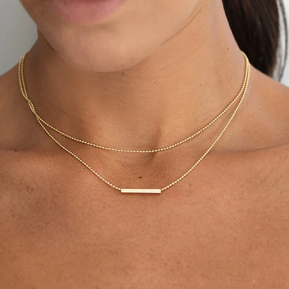 Double Tbar Stick Necklace