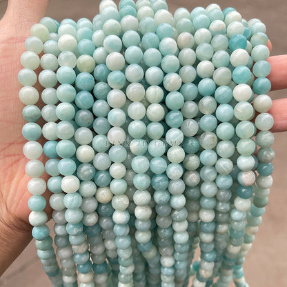 Amazonite loose beads cut face matte beads