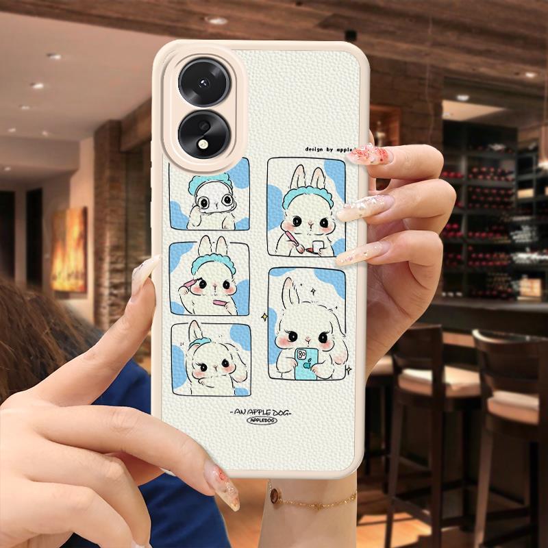 OPPO A38/A18 Quirky Silicone Case Cartoon Couple