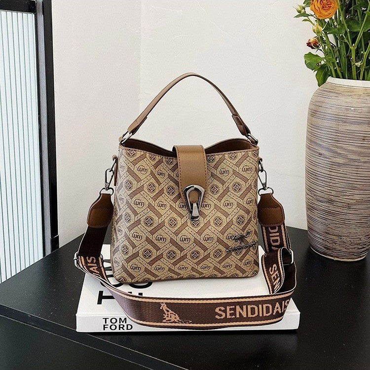 Cross-border high-end printed bag woman