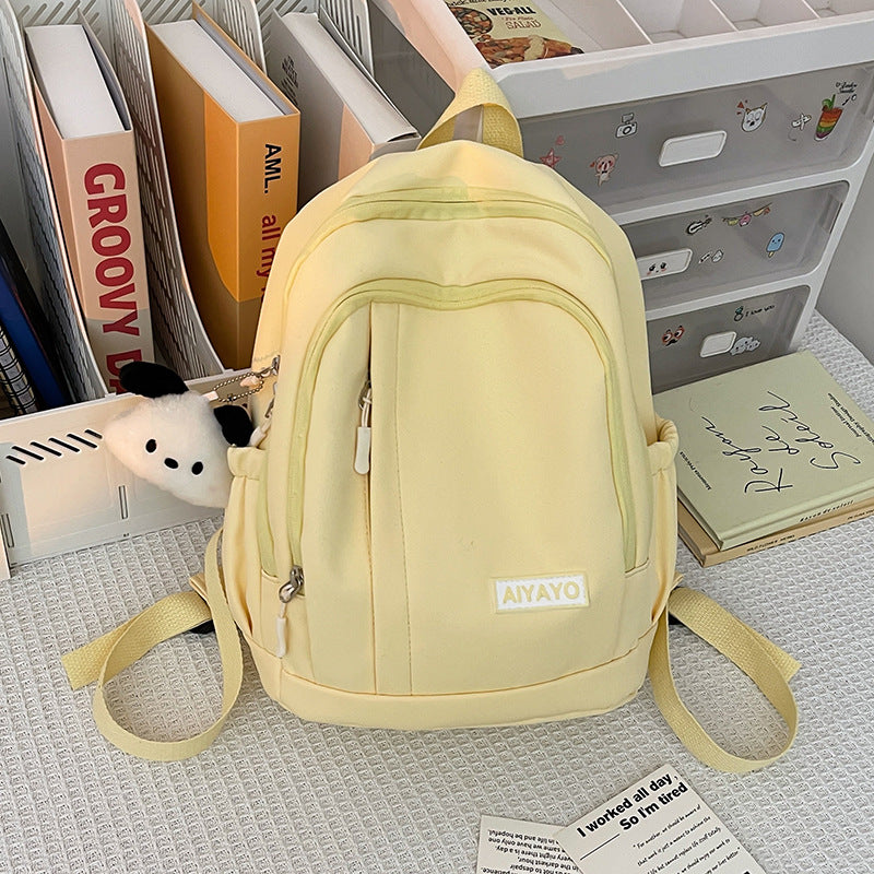 Japanese style solid color small backpack