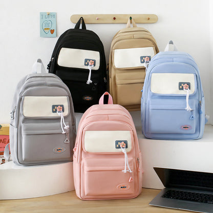 Contrast color versatile learning bag, backpack