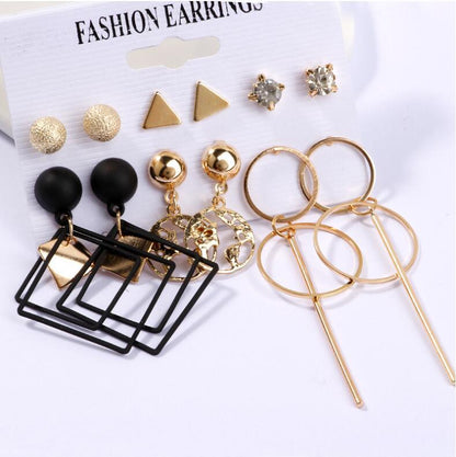 Geometric Metal Acrylic Tassel Earring Cover