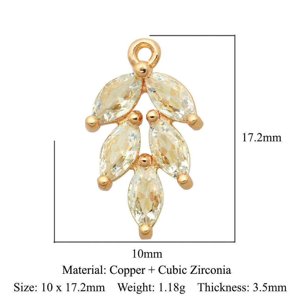 Separator pin Pearl shell Copper inlaid zircon pendant