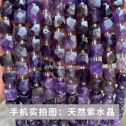 8/10Mm crystal cut square loose beads