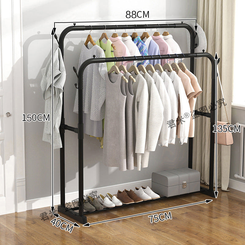 Clothes Rack Floor Standing Simple Clothes Drying Pole