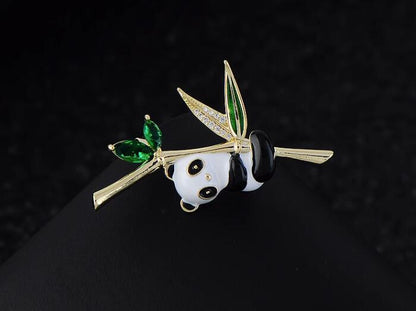 Cute Panda Chinese Style Brooch