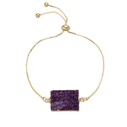 Crystal Rectangular 18K Gold Color Preservation Bracelet