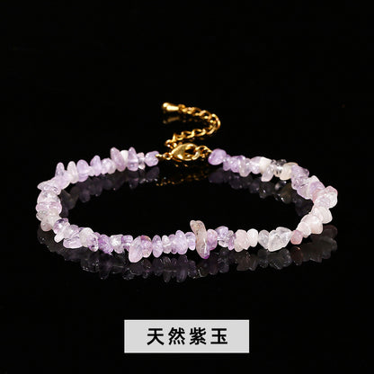 Natural powder crystal gravel bracelet