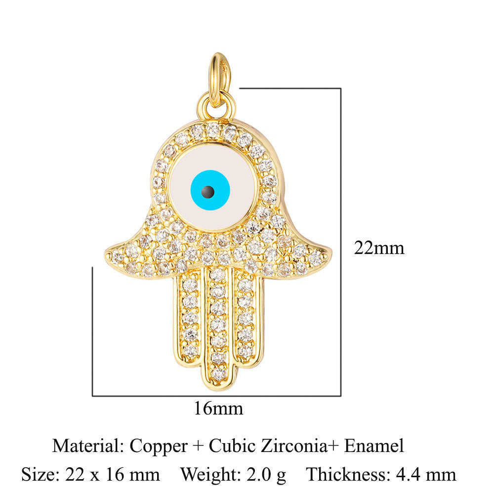 Love bear owl copper zircon pendant.