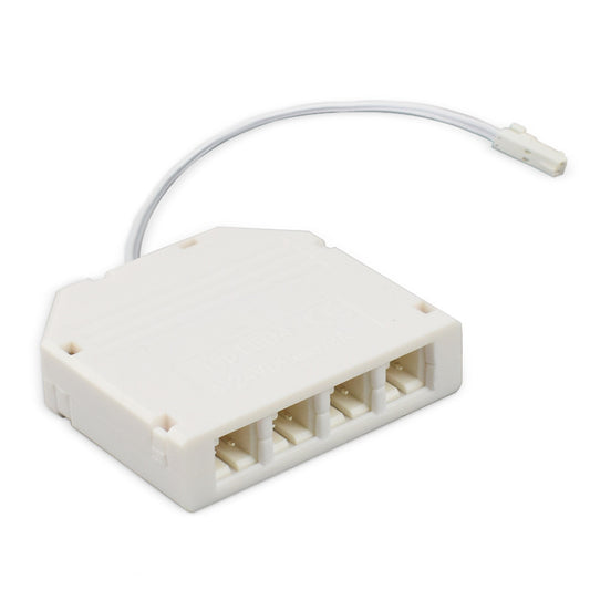 Low voltage cabinet lamp power junction box