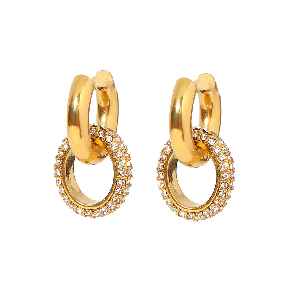 Detachable gold-tone earrings