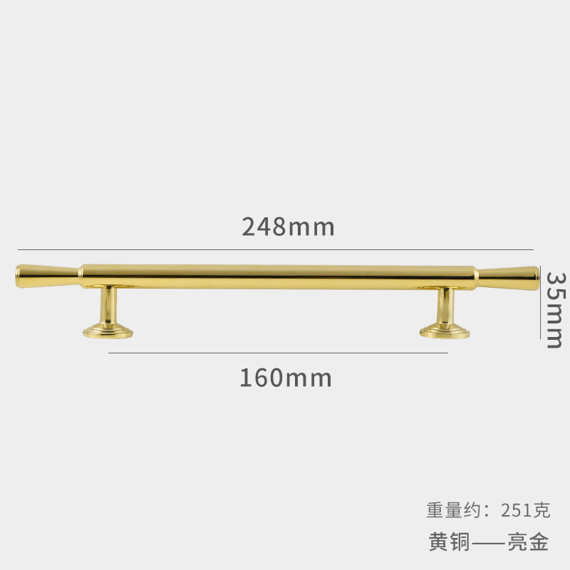 Electroplated French Gold Brass Handle