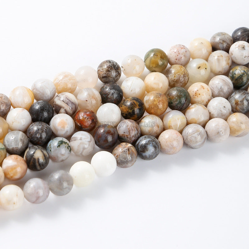 Bamboo leaf agate loose beads DIY jewelry accessories bracelet