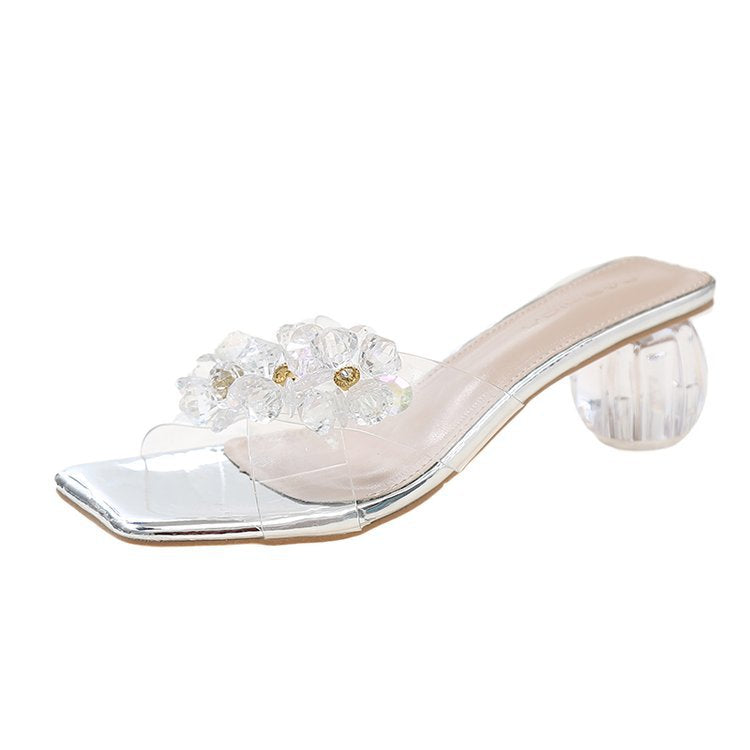 Rhinestone slippers sandals