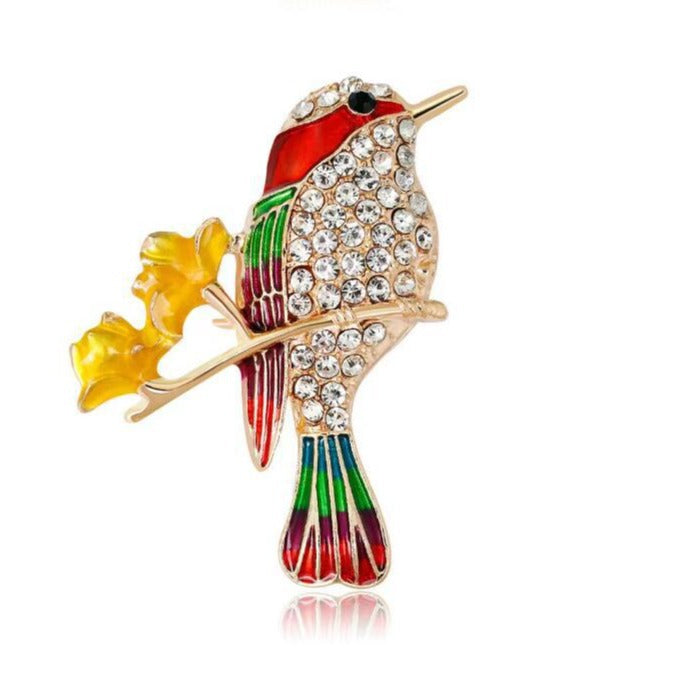 Colored Bird Brooch