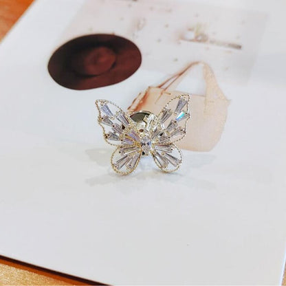 Smart Butterfly Hollow Zirconia Brooch