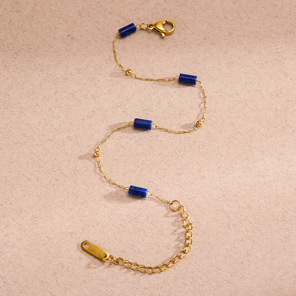 lapis lazuli bead bracelet