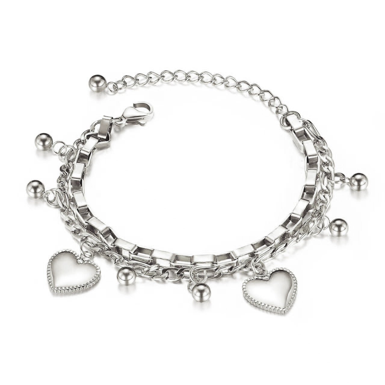 Double stacked love bracelet