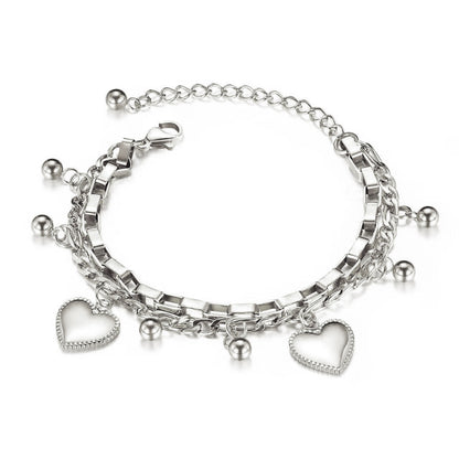 Double stacked love bracelet