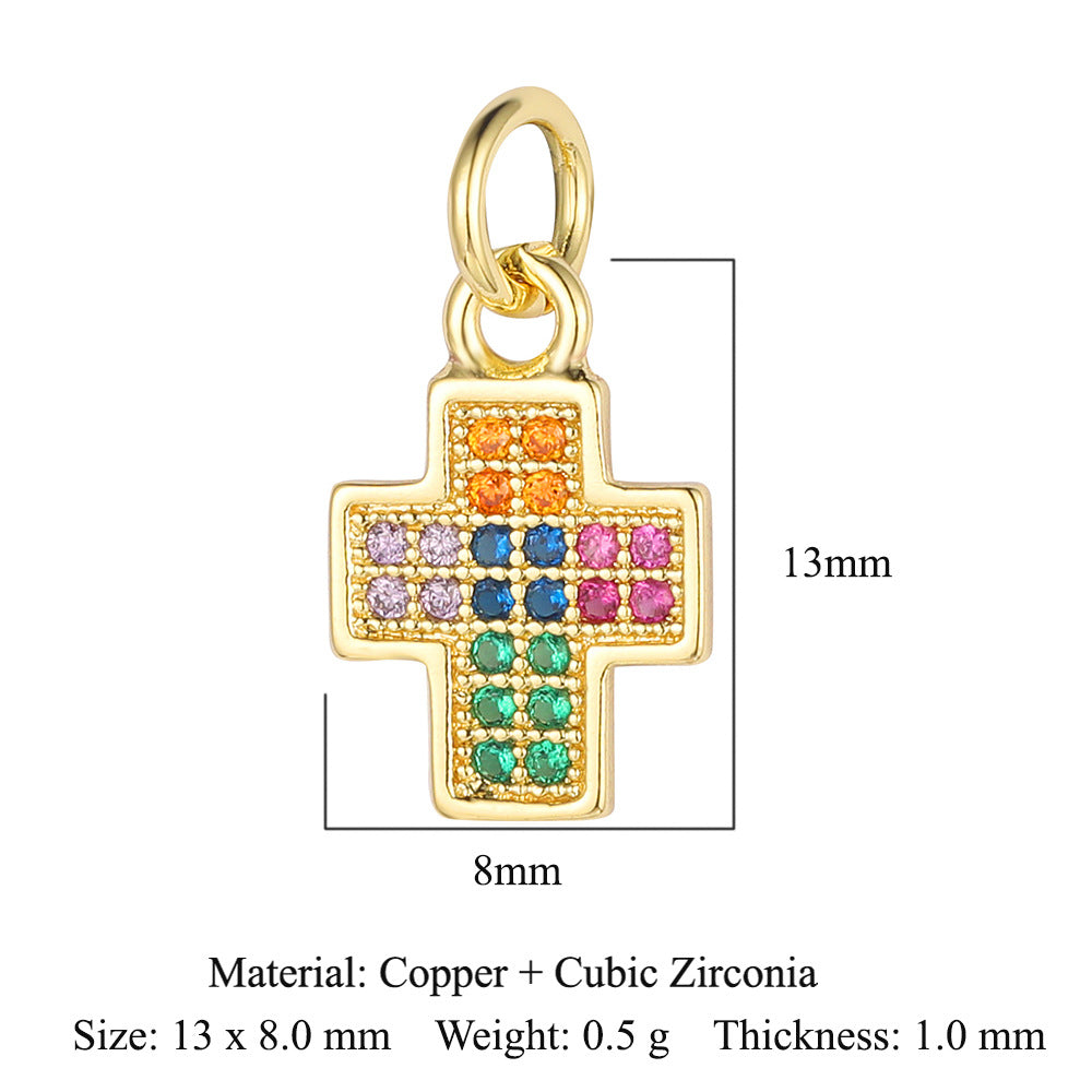 Virgin of the Cross Copper Zircon Pendant