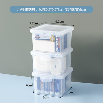 Portable Data Cable Storage Box Transparent Organizer