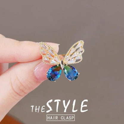 Blue Butterfly Brooch