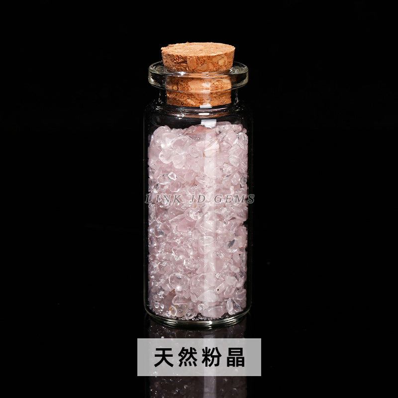 Crystal gravel wishing bottle jade agate gravel