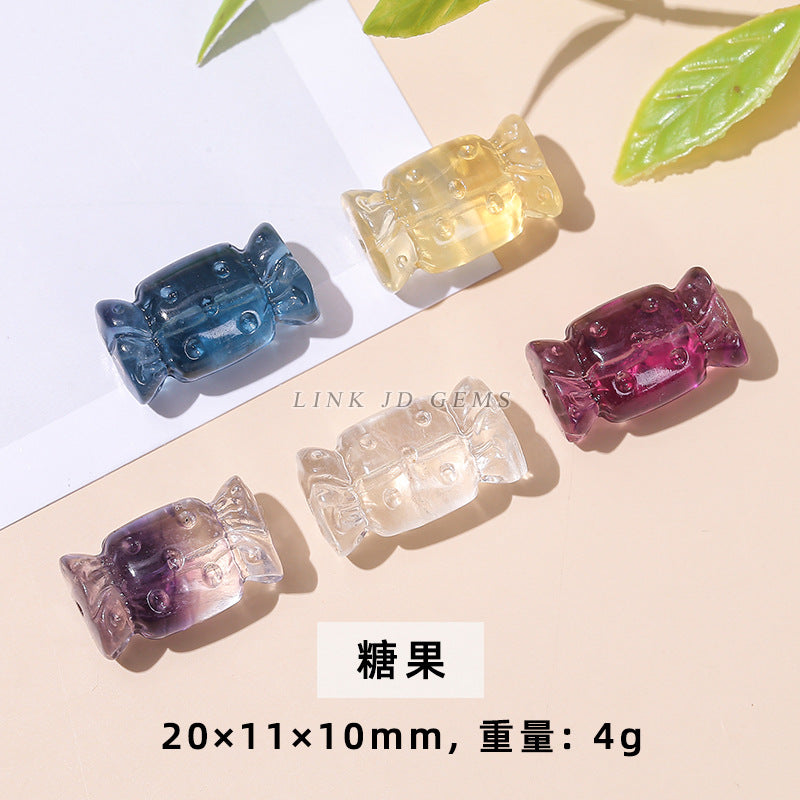 Natural color fluorite small carving