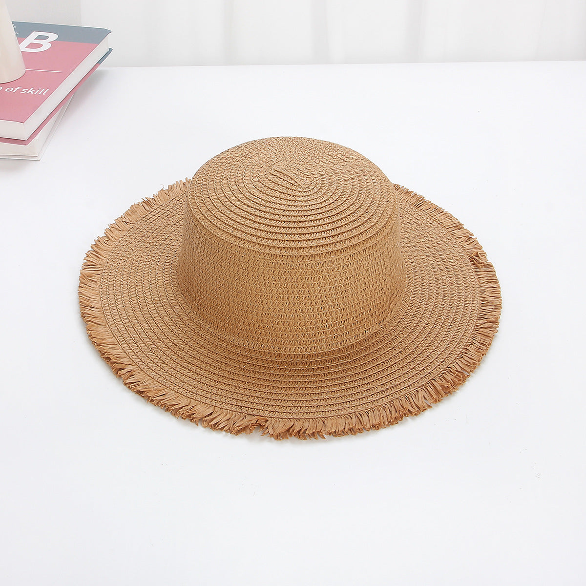 Sombrero de paja plano bohemio 