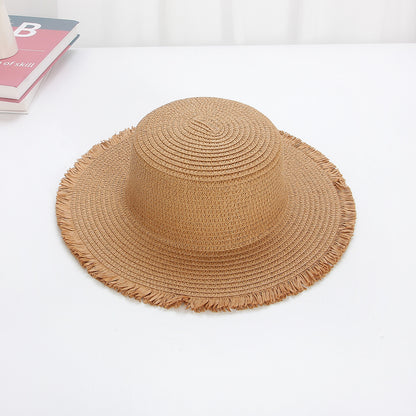 Sombrero de paja plano bohemio 