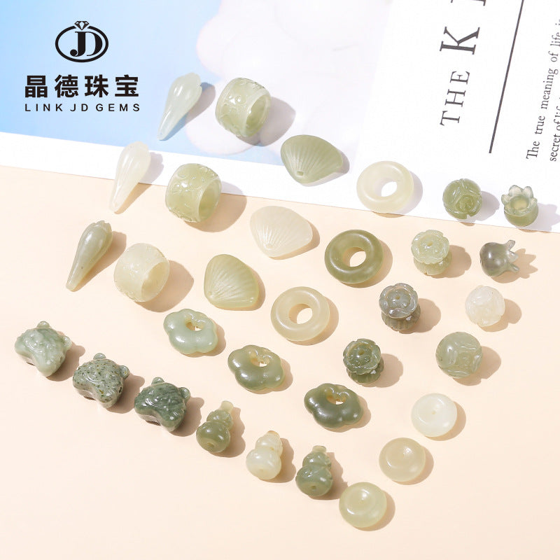 Accesorios para tallado de jade hetiano de material Qinghai natural 