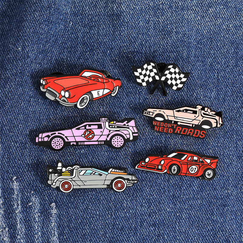 Racing series brooch alloy