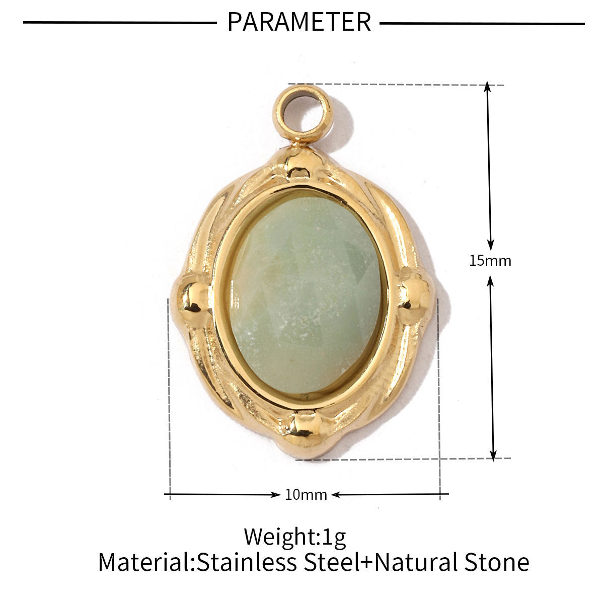 necklace pendant agate natural stone stainless steel