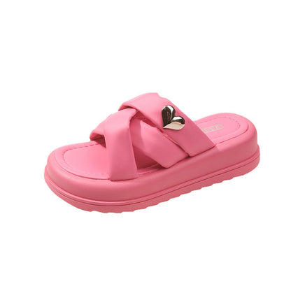 sponge cake thick-soled beach slippers