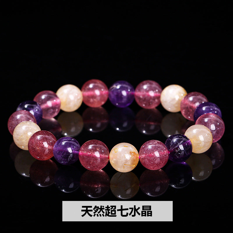 8A grade natural super seven bracelet.