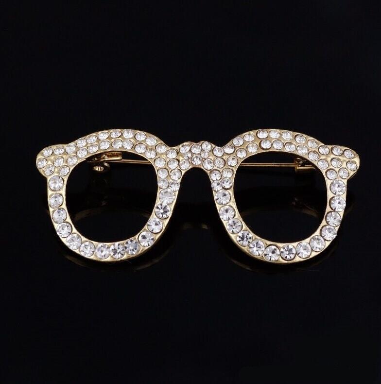 Cute glasses brooch