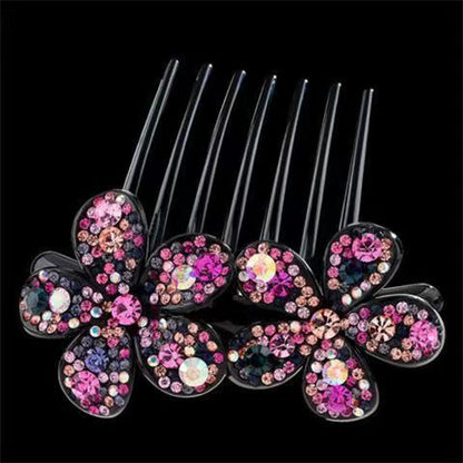 Violet non-slip rhinestone hair accessories