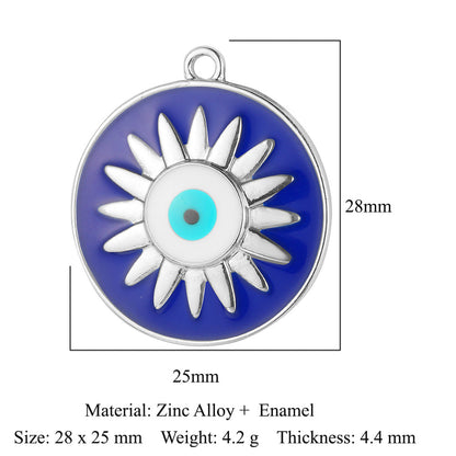 5 pcs/pack, eye cross alloy pendant.