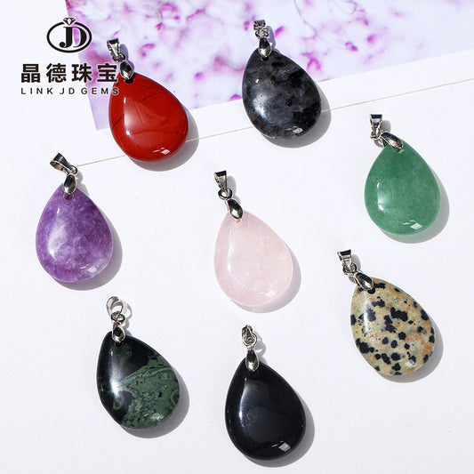 18 * 25 natural stone crystal jade water drop pendant