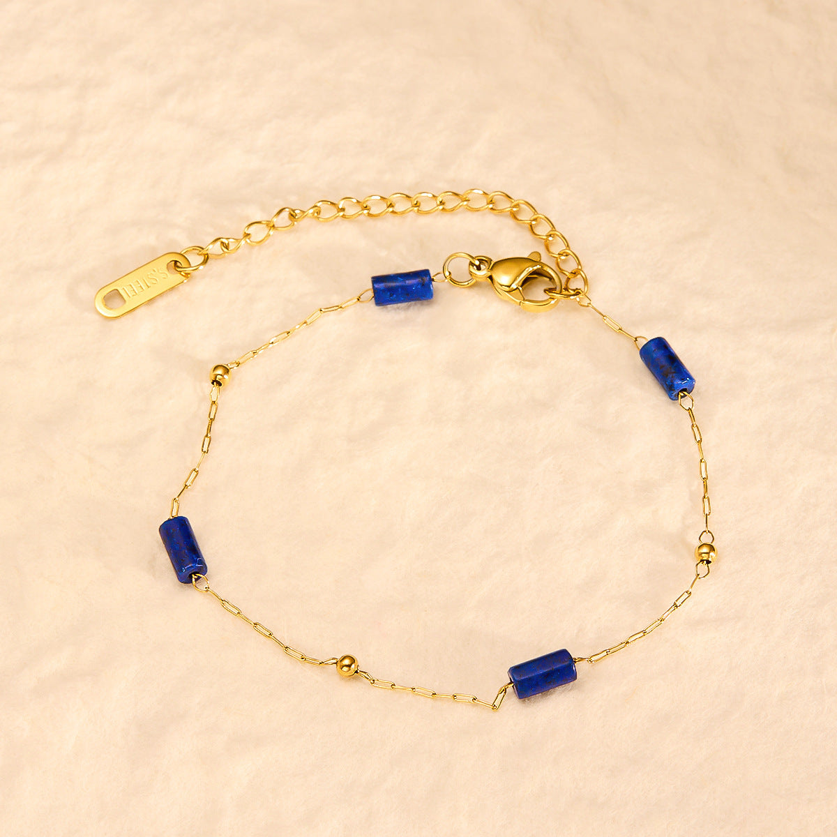 lapis lazuli bead bracelet