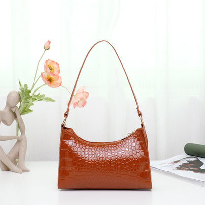 Crocodile pattern women's handbag