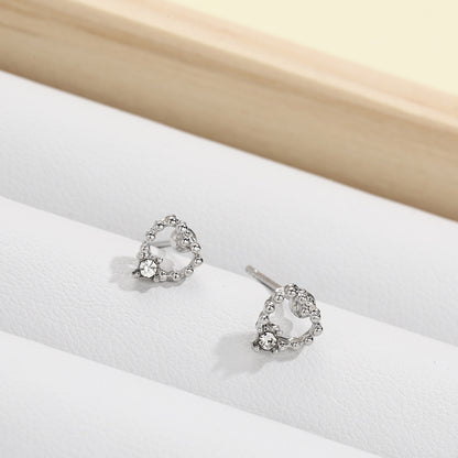 Lovely diamond heart earrings