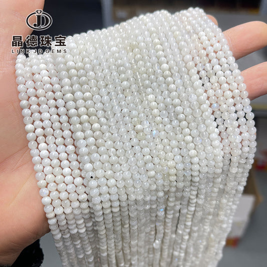 3Mm Natural Blue Moonstone Loose Beads