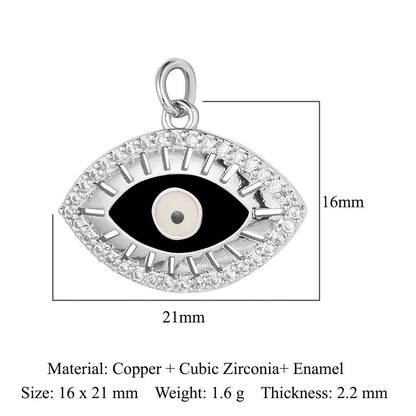 Devil's Eye Cross Copper Zircon Pendant